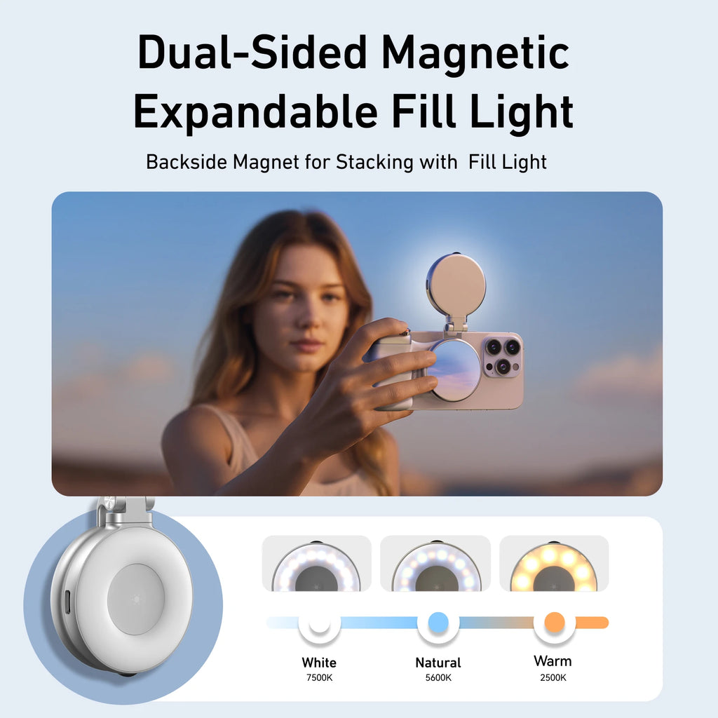 TELESIN Phone Camera Shoot Hand Grip Magnetic Smart Phone Holder Shooting Aid Remote Control Handle For Iphone Android Phone