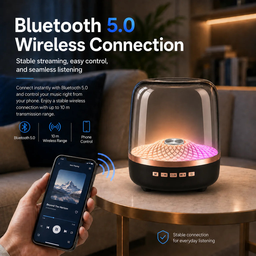 2026 Portable Wireless Soundbar Bluetooth 5.0 Home Theater TWS Speaker Hi-Fi Acoustic Breathing Lamp Subwoofer for Android & IOS