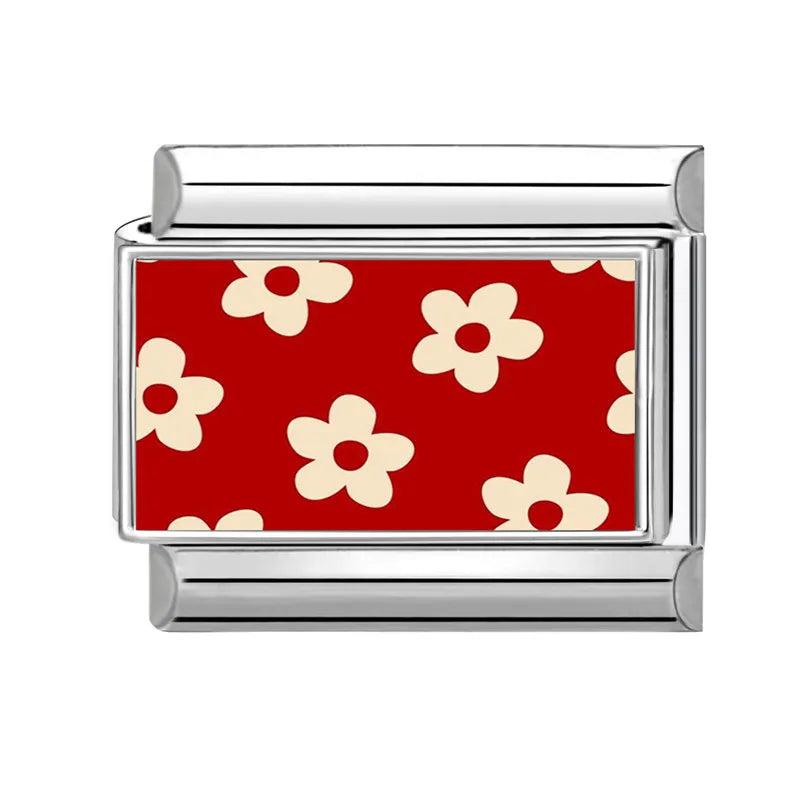 Y2K Series Heart Flowers Cherry Ball Butterfly Italian Charm Links Fit 9mm Stainless Steel Bracelet DIY Making Jewelry Gifts